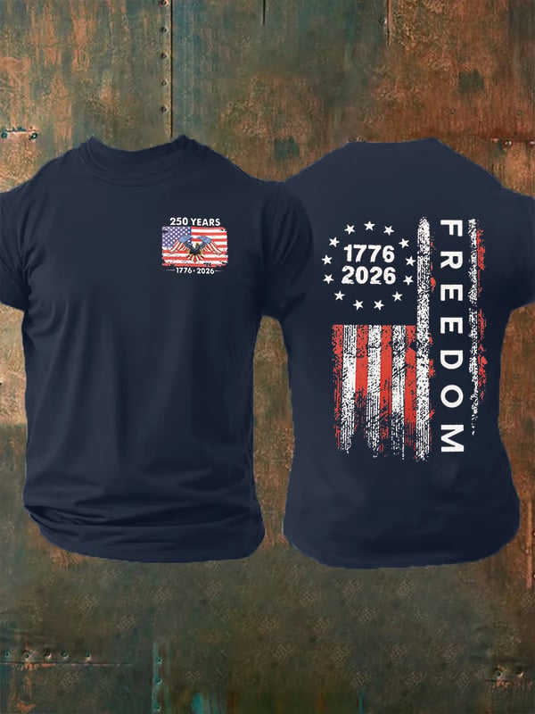 Herren-T-Shirt mit Freedom-Print