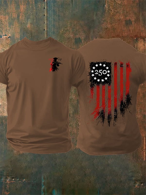 Camiseta estampada de cuello redondo para hombre "250 AÑOS"