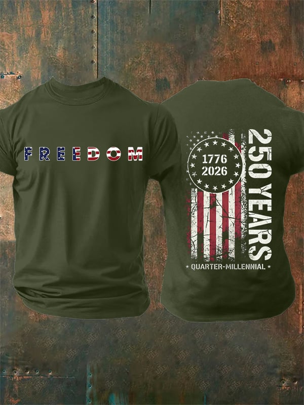 Herren-T-Shirt mit Aufdruck zum 250. Jahrestag der USA