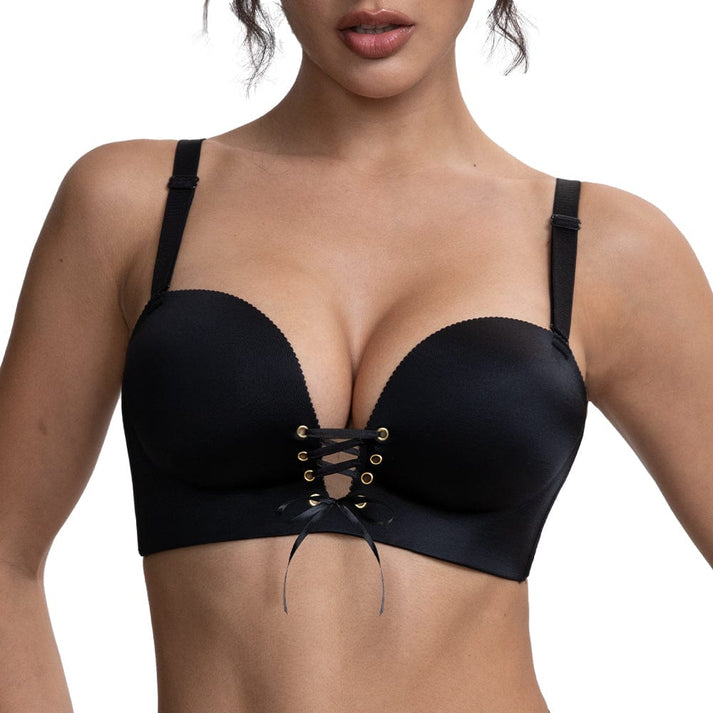 Sujetador push-up sin aros con relleno y escote pronunciado "Add Two Cups"