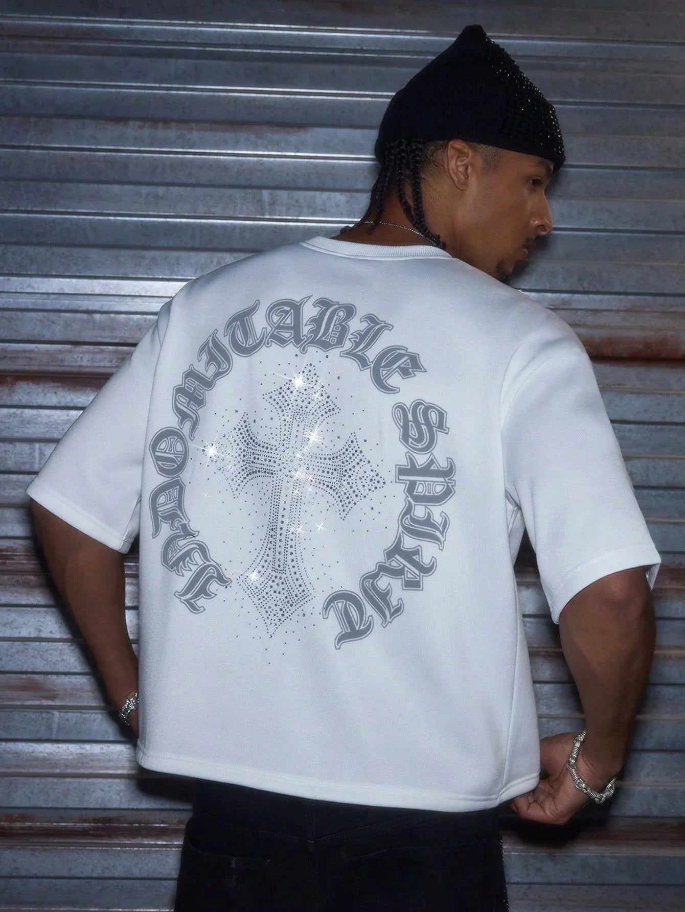 Lässiges, lockeres Kurzarm-T-Shirt für Herren