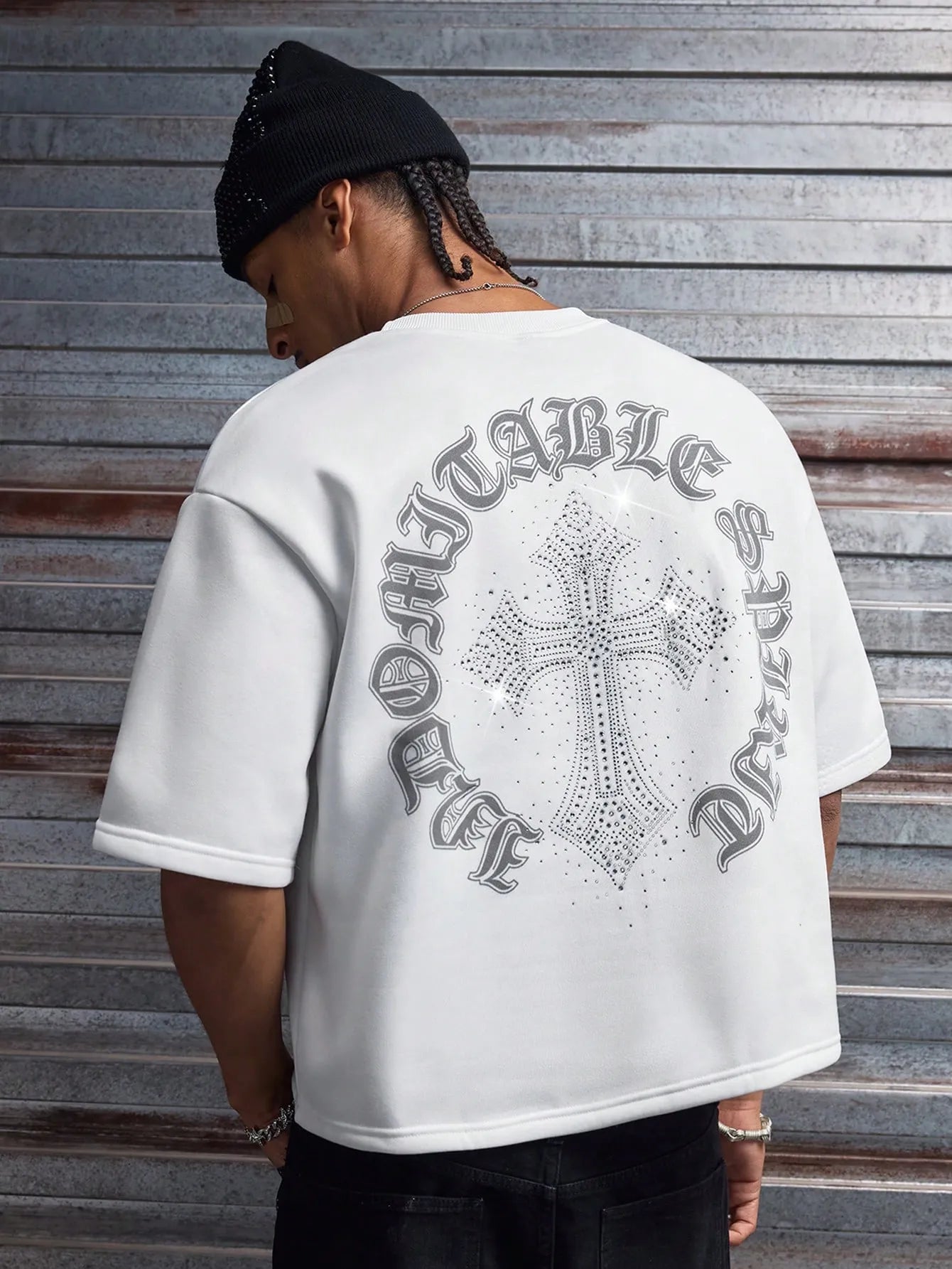 Lässiges, lockeres Kurzarm-T-Shirt für Herren