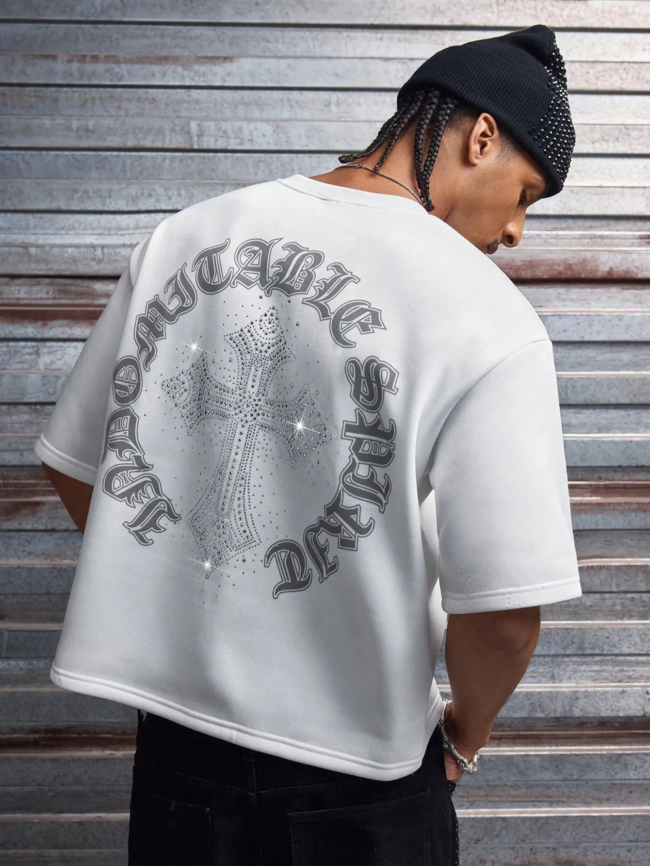 Lässiges, lockeres Kurzarm-T-Shirt für Herren