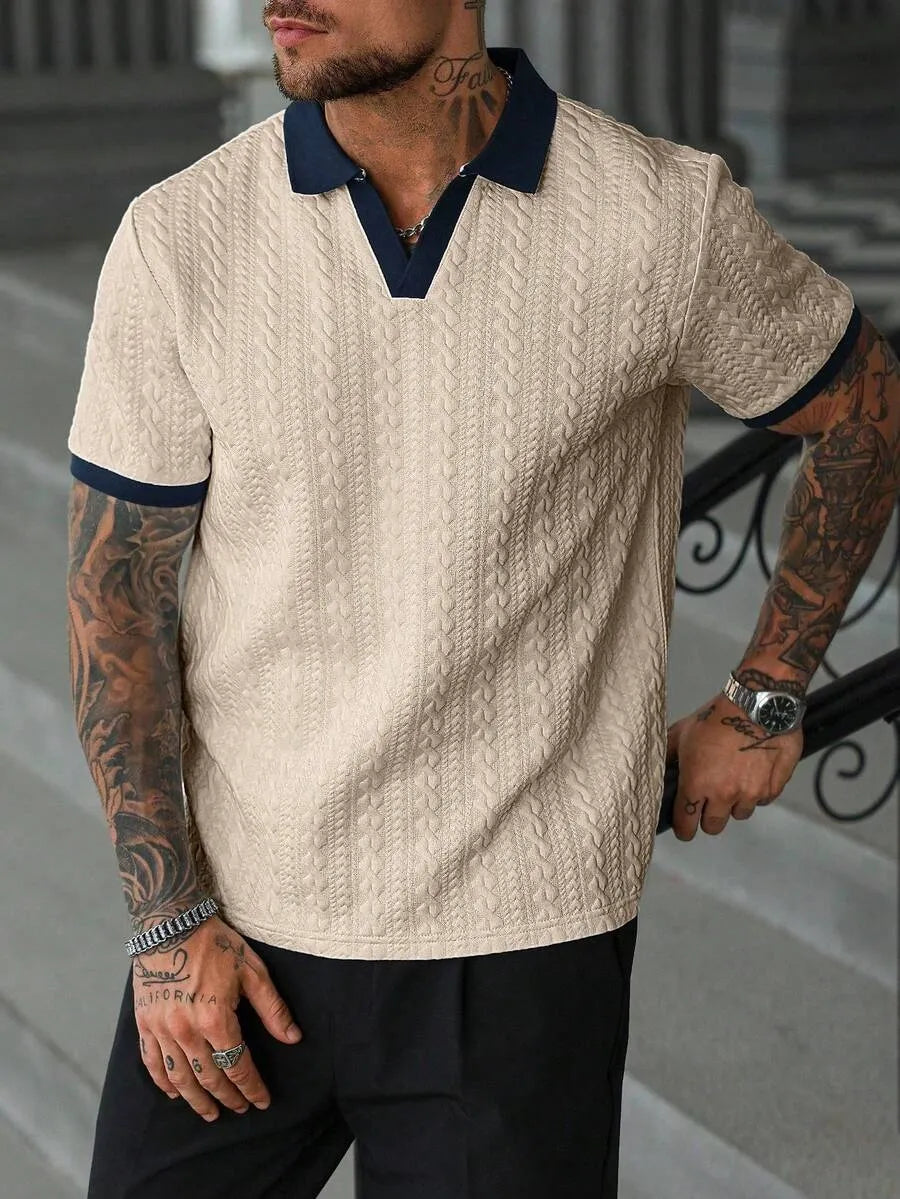 Lässiges, lockeres Kurzarm-T-Shirt für Herren