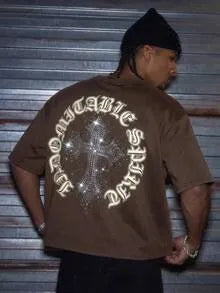 Lässiges, lockeres Kurzarm-T-Shirt für Herren
