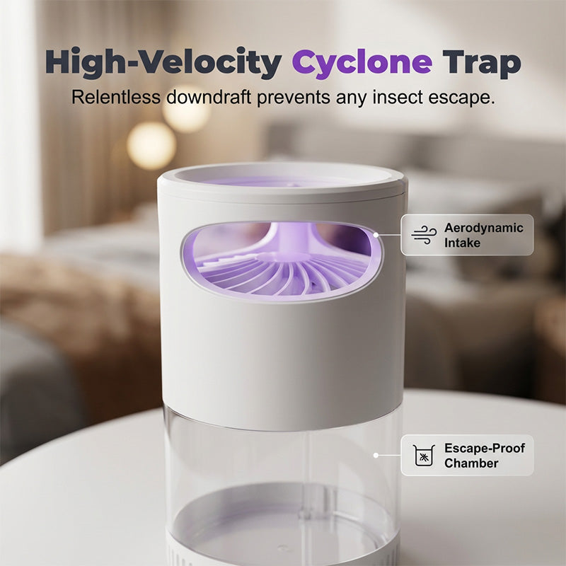 Lámpara antimosquitos UV: silenciosa, USB, sin químicos.